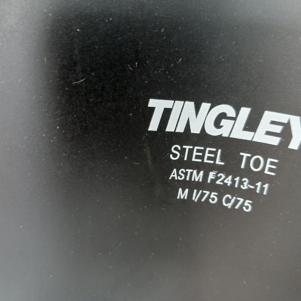 Tingley Mens Steel Toe Work Boots Black Rubber Waterproof ASTM F2413-11 Size 12